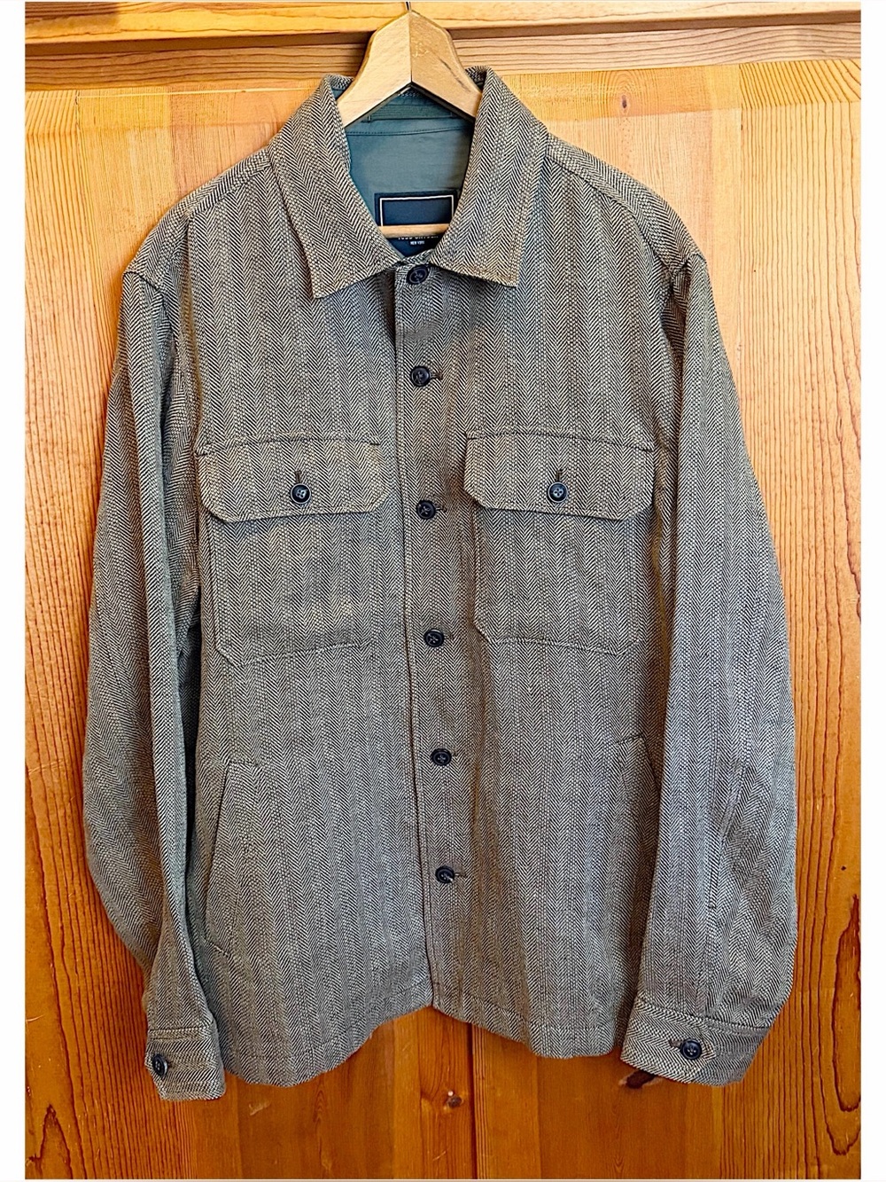 Todd Snyder Linen Herringbone Shirt Jacket EUC